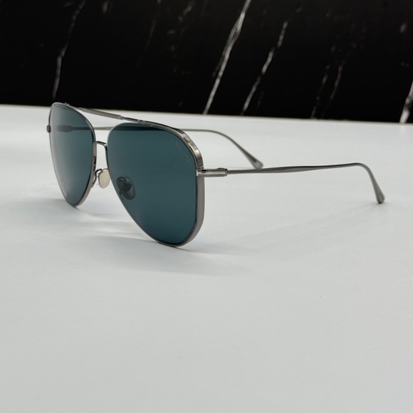 NEW TOM FORD TF853 12V UNISEX AVIATOR SUNGLASSES TOM FORD CHARLES-02 FT0853/S - Picture 6 of 11